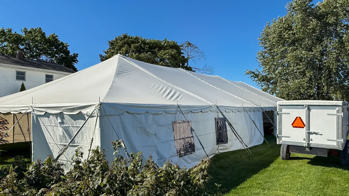 Anniversary Tent Rentals tent setup details