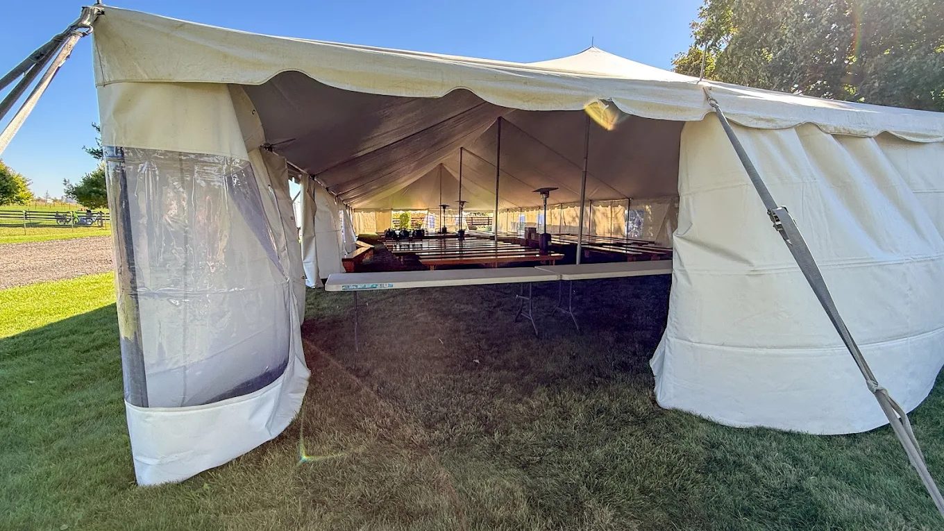 Midwest Tents elegant outdoor celebration setup